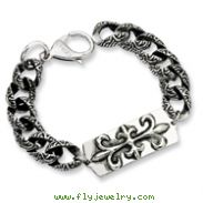 Stainless Steel Antiqued Gothic Bracelet