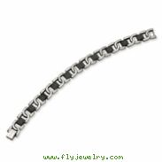 Stainless Steel Black Color IP-plated Accent Fancy Bracelet