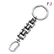 Stainless Steel Black Rubber Key Chain