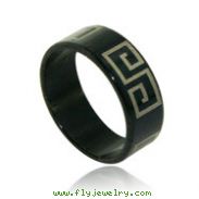 Stainless Steel Black Square  Band