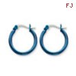 Stainless Steel Blue 19mm Hoop Earrings