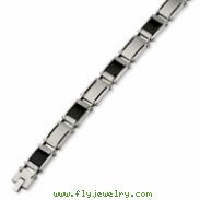 Stainless Steel Carbon Fiber & Link Bracelet anklet