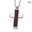 Stainless Steel Chocolate Color IP-plated Cross Pendant