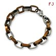 Stainless Steel Chocolate color IP-plated Fancy Bracelet
