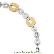 Stainless Steel Gold IP Plated Sqare Link Bracelet