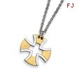 Stainless Steel Gold Plated Cross Necklace