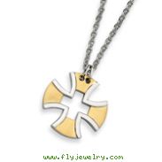 Stainless Steel Gold Plated Cross Necklace