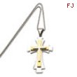 Stainless Steel Gold-plated Cross Pendant chain