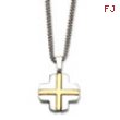 Stainless Steel IPG 24k Plating Cross 22in Necklace chain