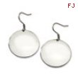 Stainless Steel Polished Discs Dangle Earrings