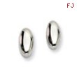 Stainless Steel Polished Oval Post Earrings