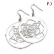 Stainless Steel Rose Cutout Dangle Earrings