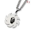 Stainless Steel Saw Blade with Skull Necklace