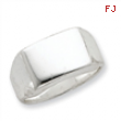 Stelring Silver 11x13mm Solid Back Signet Ring