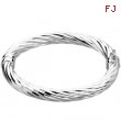 Sterling 07.00 Inch Silver Hinged Bangle