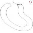 Sterling 22 Inch Silver Adjustable Snake Chain