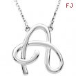 Sterling A Silver Fashion Script Initial Necklace