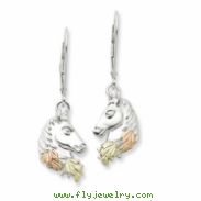 Sterling Silver & 12K Small Horesehead Leverback Earrings