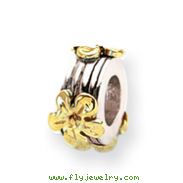 Sterling Silver & 14K Gold Reflections Floral Bead