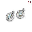 Sterling Silver & 14K Gold Sky Blue & Diamond Earrings