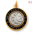 Sterling Silver & 18k plated Epoxy St. Christopher Charm