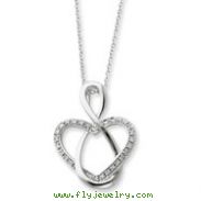 Sterling Silver & Cubic Zirconia Lifetime Friend 18" Necklace