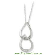 Sterling Silver & Cubic Zirconia Tears To Share 18" Necklace