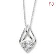 Sterling Silver & Cubic Zirconia Wrapped Around My Heart 18