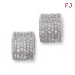 Sterling Silver & CZ Fancy Post Earrings