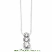 Sterling Silver & CZ Polished Necklace chain