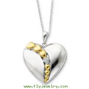 Sterling Silver & Gold-plated I Love You More Each Day 18" Necklace