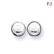 Sterling Silver  Soccer Ball Mini Earrings