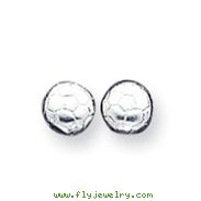 Sterling Silver  Soccer Ball Mini Earrings