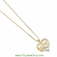 Sterling Silver & Vermeil Diamond Love Necklace chain