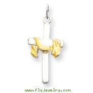 Sterling Silver & Vermeil Draped Cross Pendant