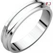 Sterling Silver 04.00 mm Half Round Edge Band