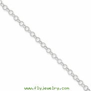 Sterling Silver 0.5mm Fancy Chain bracelet