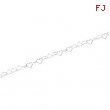 Sterling Silver 07.25 INCH HEART LINK CHAIN Heart Link Chain