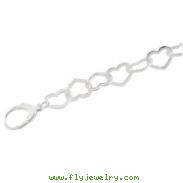 Sterling Silver 07.50 INCH;P;HEART CHAIN Heart Chain