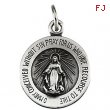 Sterling Silver 12.0 Rd Miraculous Pend Medal