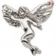 Sterling Silver 12.00X13.00 MM Polished DANCING ANGEL LAPEL PIN