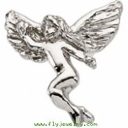 Sterling Silver 12.00X13.00 MM Polished DANCING ANGEL LAPEL PIN