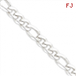 Sterling Silver 12.75mm Figaro Chain bracelet