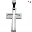 Sterling Silver 13.50X09.50 MM Polished CROSS PENDANT