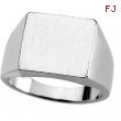 Sterling Silver 13.50X14.00 MM Polished GENTS SIGNET RING W/BRUSH FINI