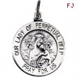 Sterling Silver 14.75 Rd Perpetual Help Pend Medal