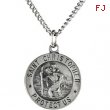 Sterling Silver 14.8 Rd St. Christopher Pend Medal