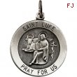 Sterling Silver 15.00 MM St. Luke Medal