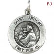 Sterling Silver 15.00 MM St.anthony Medal