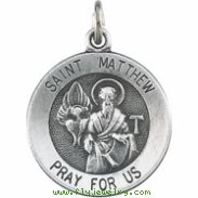 Sterling Silver 15.00 MM St.matthew Medal